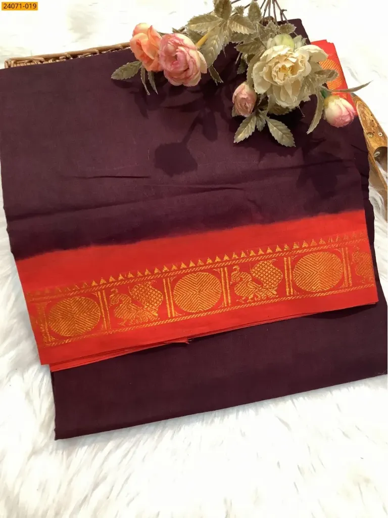 Plain Sungudi Cotton Saree