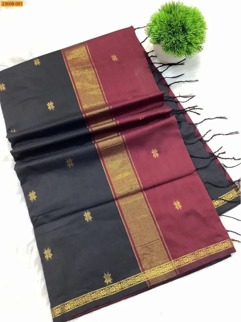 Kalyani Sarees Plain (Black)