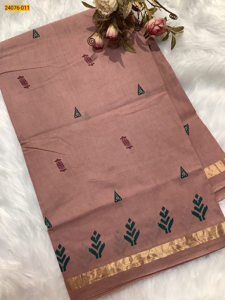 [240002-101] Sungudi cotton printed sarees (240002-101)
