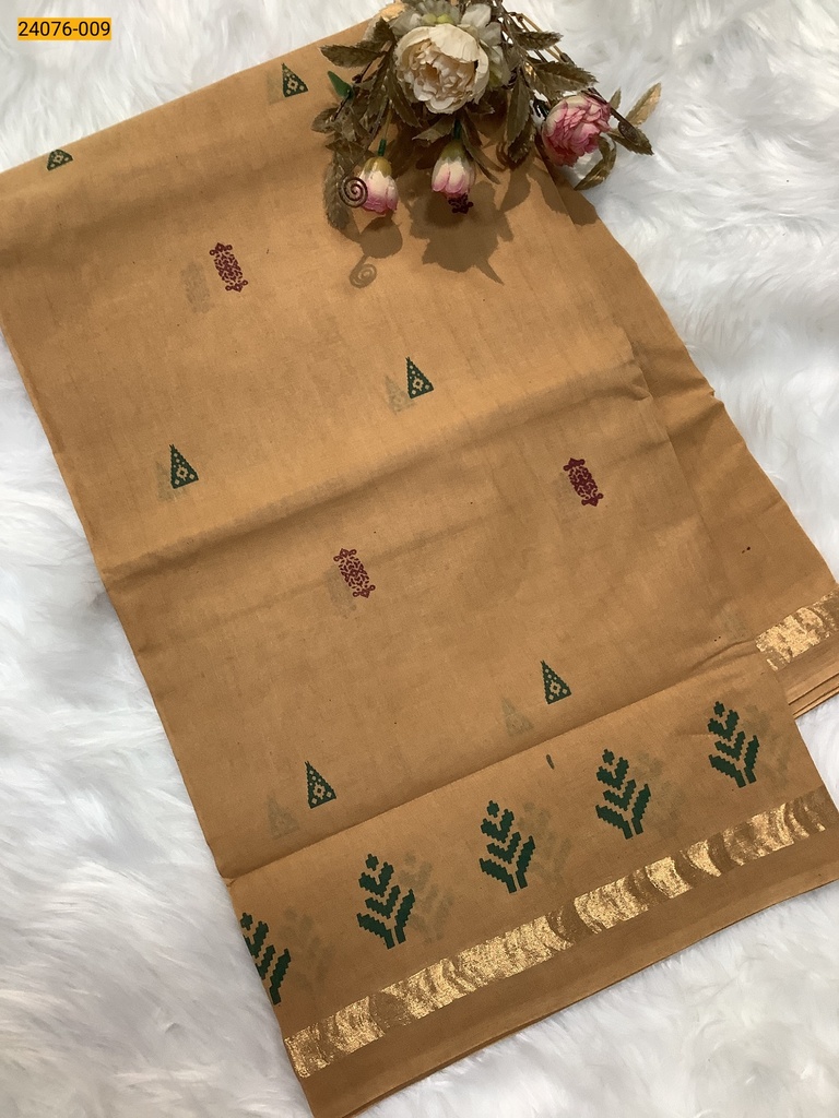 Sungudi cotton printed sarees