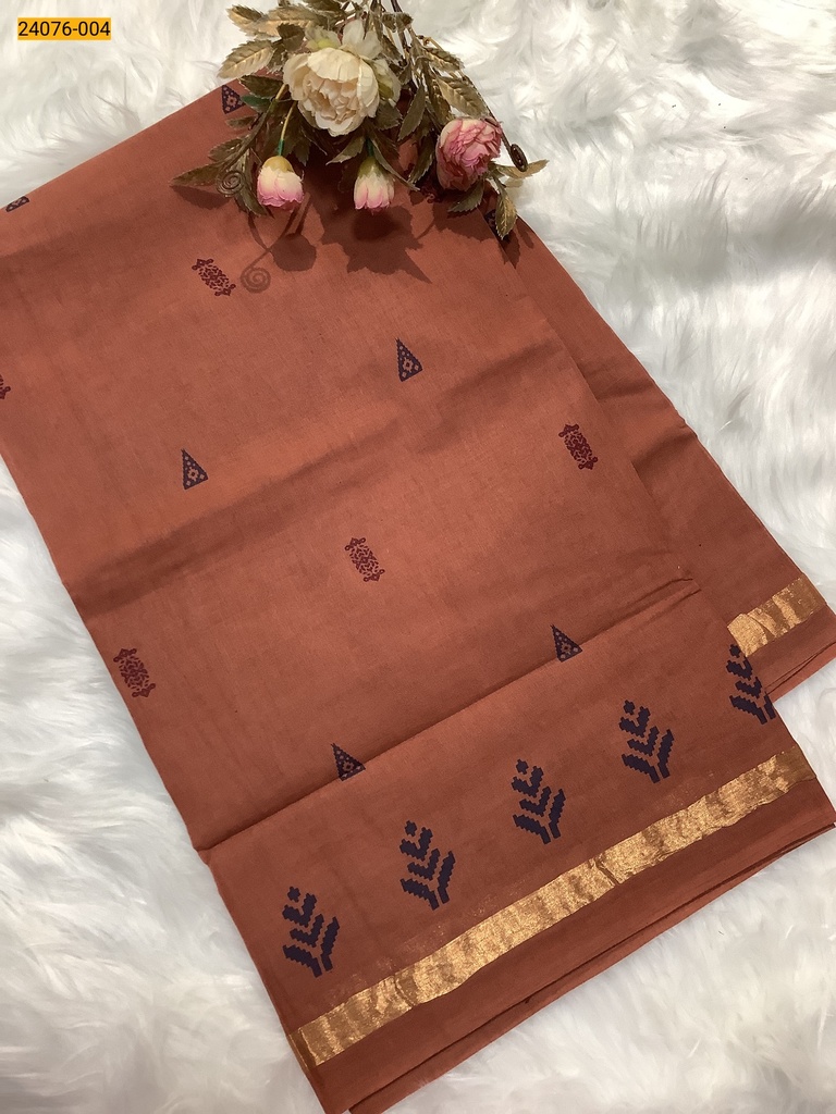 Sungudi cotton printed sarees