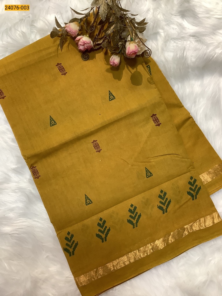 Sungudi cotton printed sarees