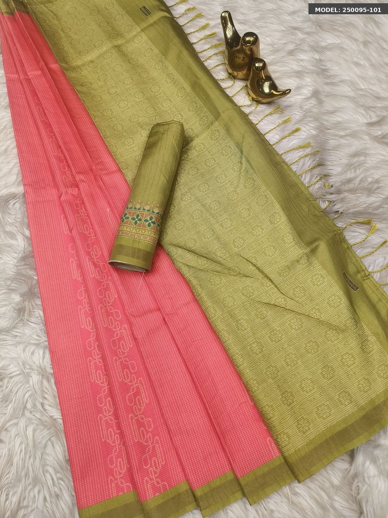 [250095-101] Fancy kamlam silk sarees (250095-101)