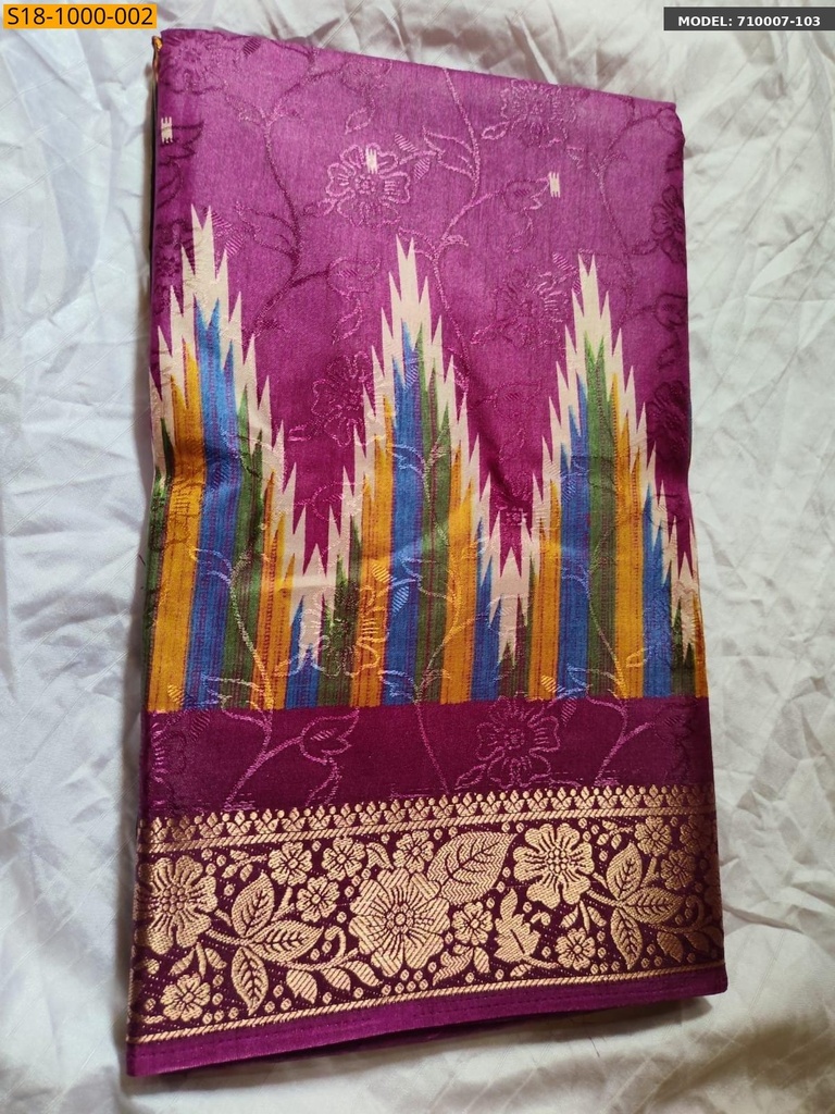 Fancy Tusser peacock printed saree