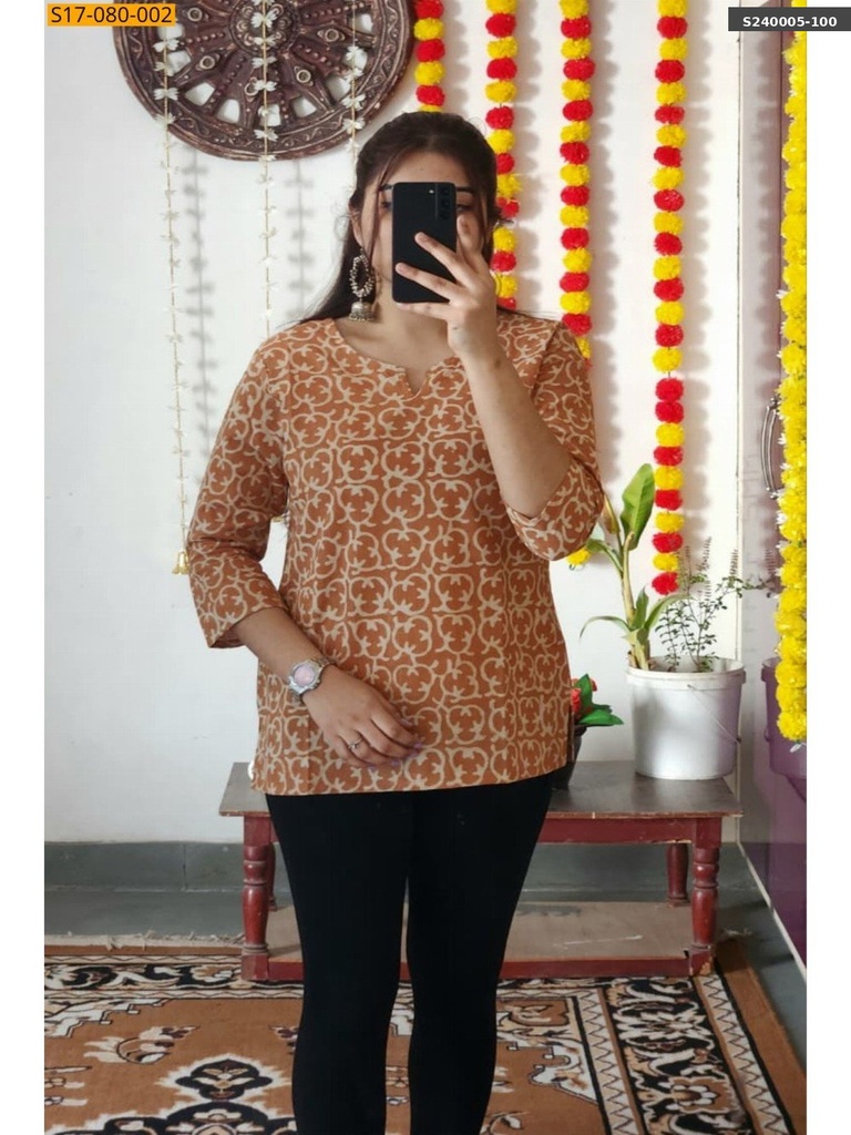 [S240005-100] Floral Top (S240005-100, S)