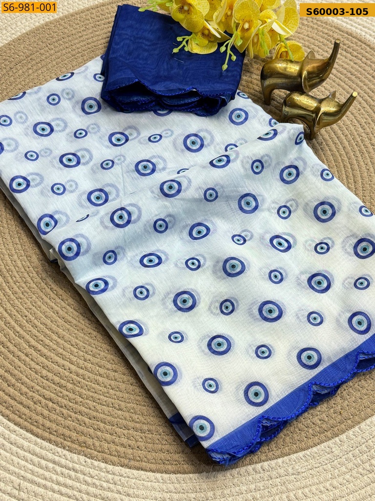 Fancy Soft chanderi Cotton Saree