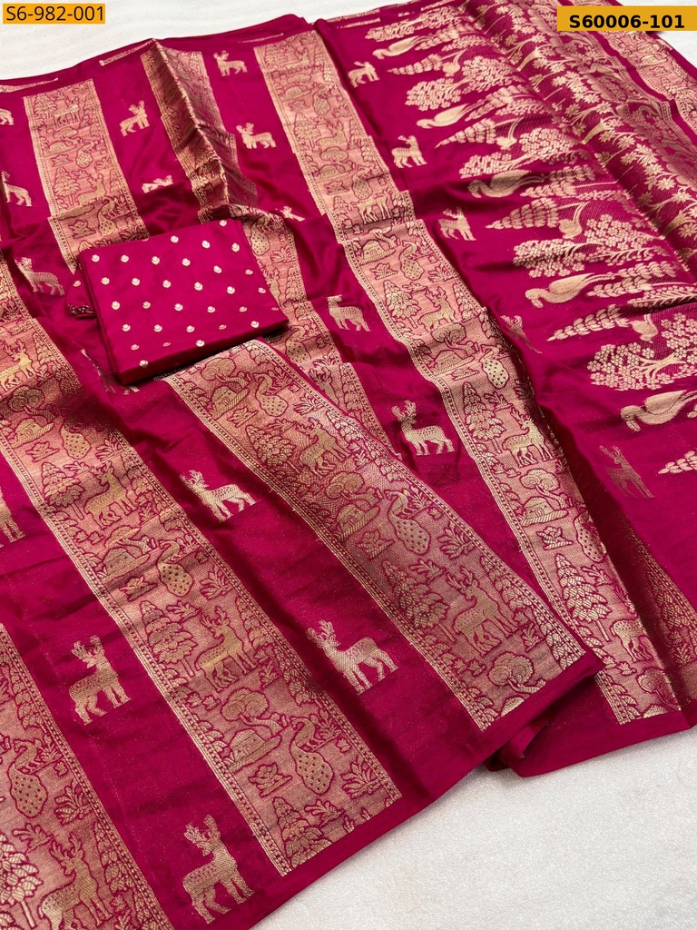 [S60006-101] Fancy Moonga Viscose Soft Silk Saree