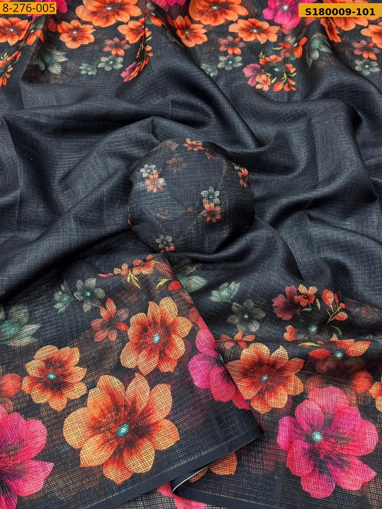 [S180009-101] Fancy Kota Digital Printed Saree (S180009-101)