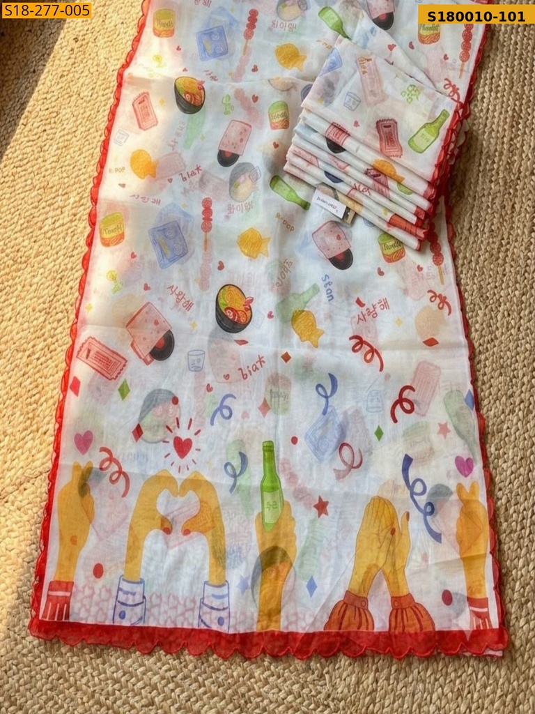 [S180010-101] Fancy Soft Chanderi Cotton Sarees (S180010-101)