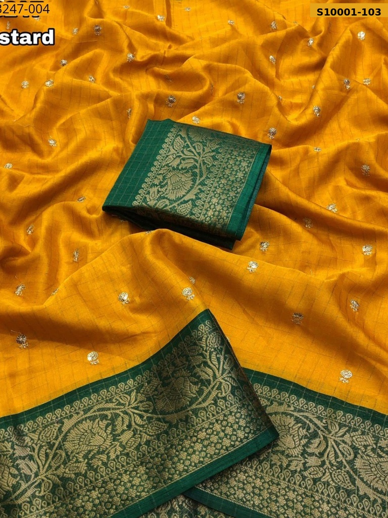 Fancy Dola Checks Printed Sarees