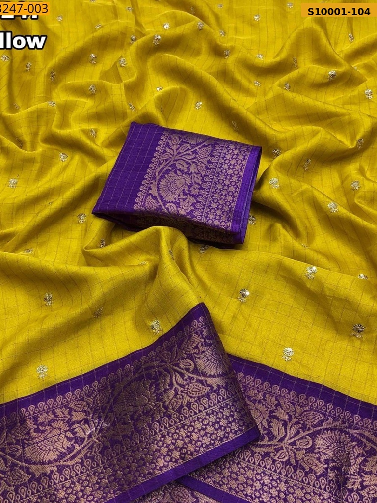 Fancy Dola Checks Printed Sarees