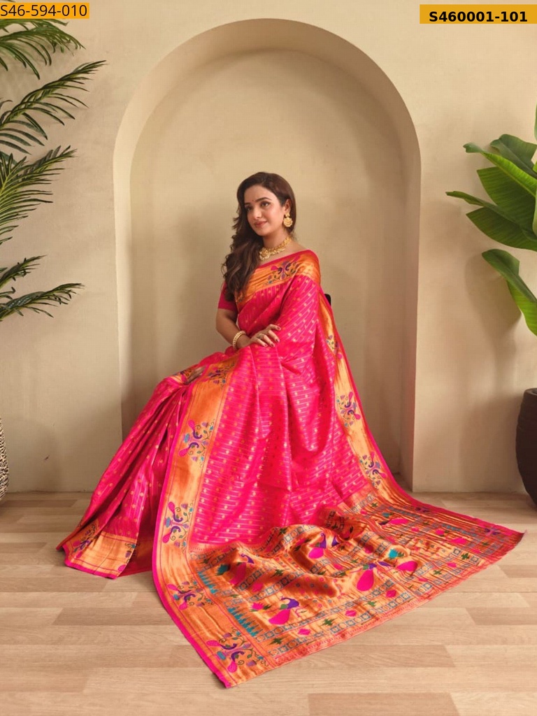 [S460001-101] Fancy Soft Silk Paithani Sarees (S460001-101)