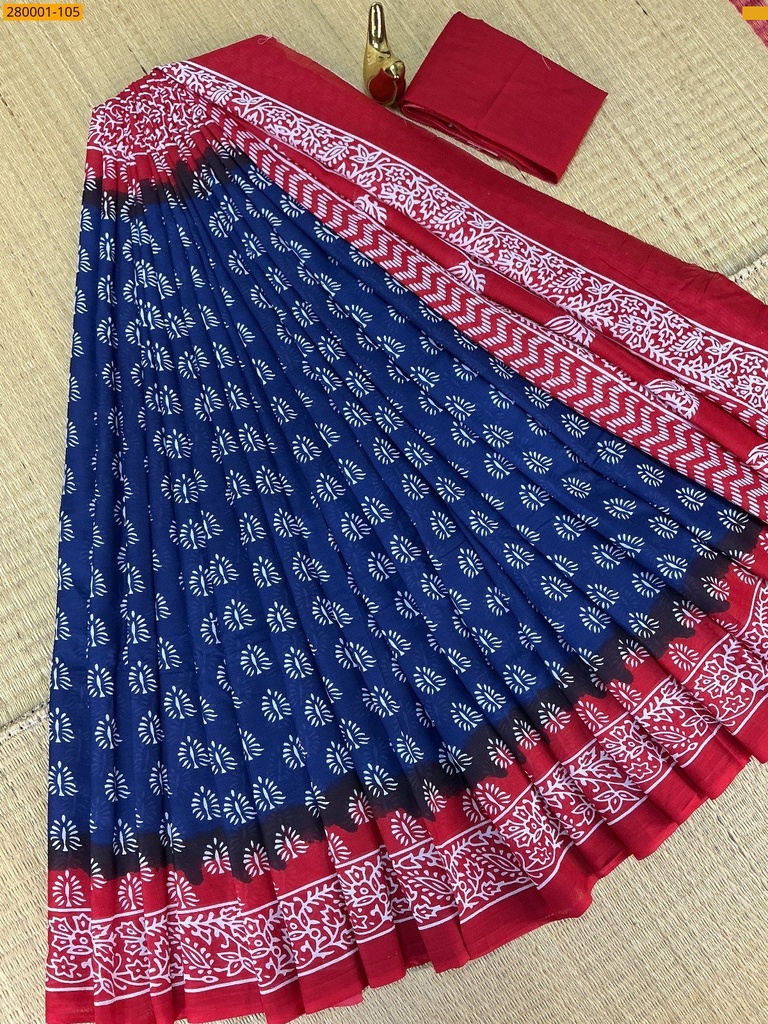 [280003-101] Mulmul cotton sarees (280003-101)