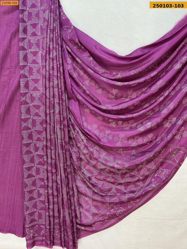 Malbari Crepe Silk Printed Sarees
