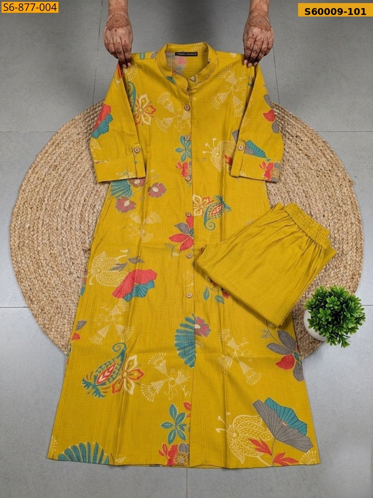 Fancy Bamboo Cotton kurti with pant