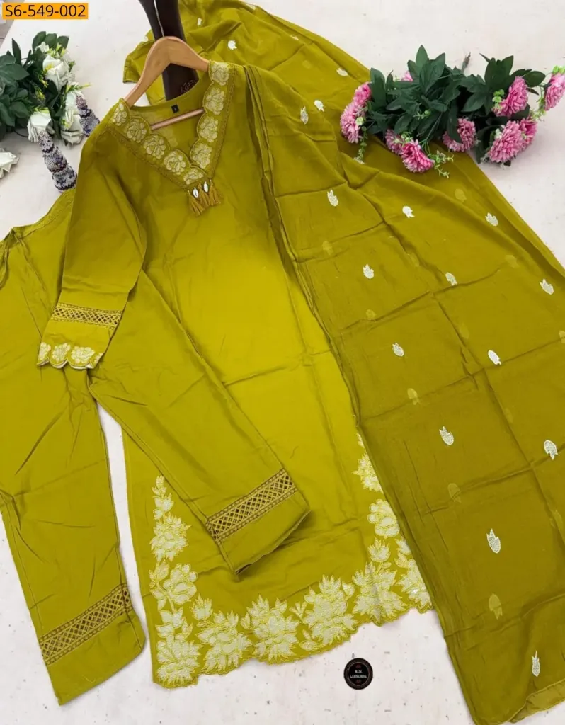 3 Piece Salwar Suit (blue, M)